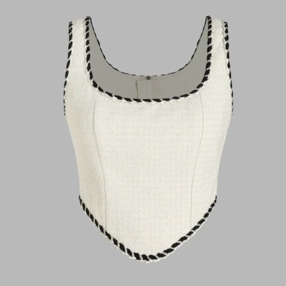 Cider 2 PC Tweed Corset and Midi Skirt Set - Picture 7 of 16